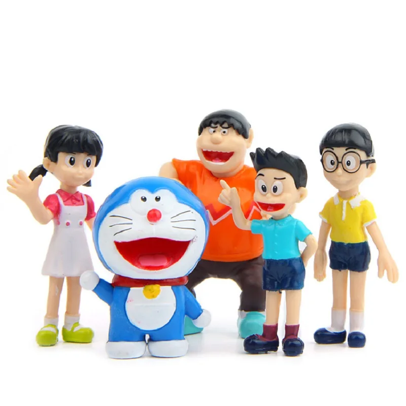 5 шт./лот креативный микро садовый пейзаж украшения реквизит Doraemon семейный портрет ПВХ Фигурки игрушки ребенок рождественские подарки