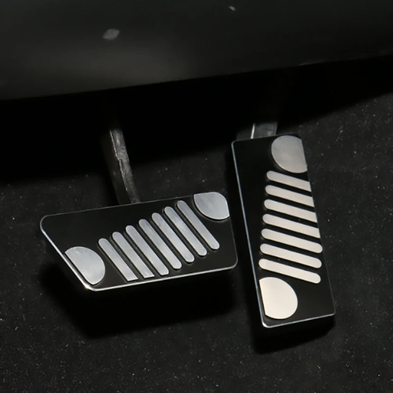 Aluminum Alloy Accelerator Brake Pedal Protector Cover Set for 2/4Door