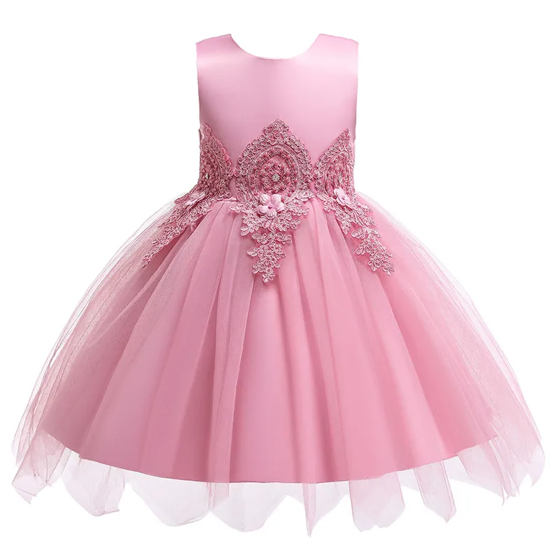 

2019 Summer Child Baby Girls Lace Princess Dress Kids Dresses For Girls Birthday Party Dress Flower Girls Dress vestido infantil