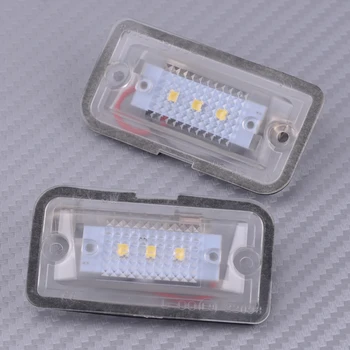 

CITALL 2Pcs ABS 3-SMD LED License Number Plate Light 6000K 12V 2.5W Fit For Mercedes Benz CLK280 CLK350 CLK500 2007 2008 2009