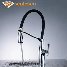 Senlesen Кухня кран с одной ручкой смеситель горячей и холодной воды кран вытащить распылитель сопла Децл установленный Para Кухня туалетный столик с раковиной