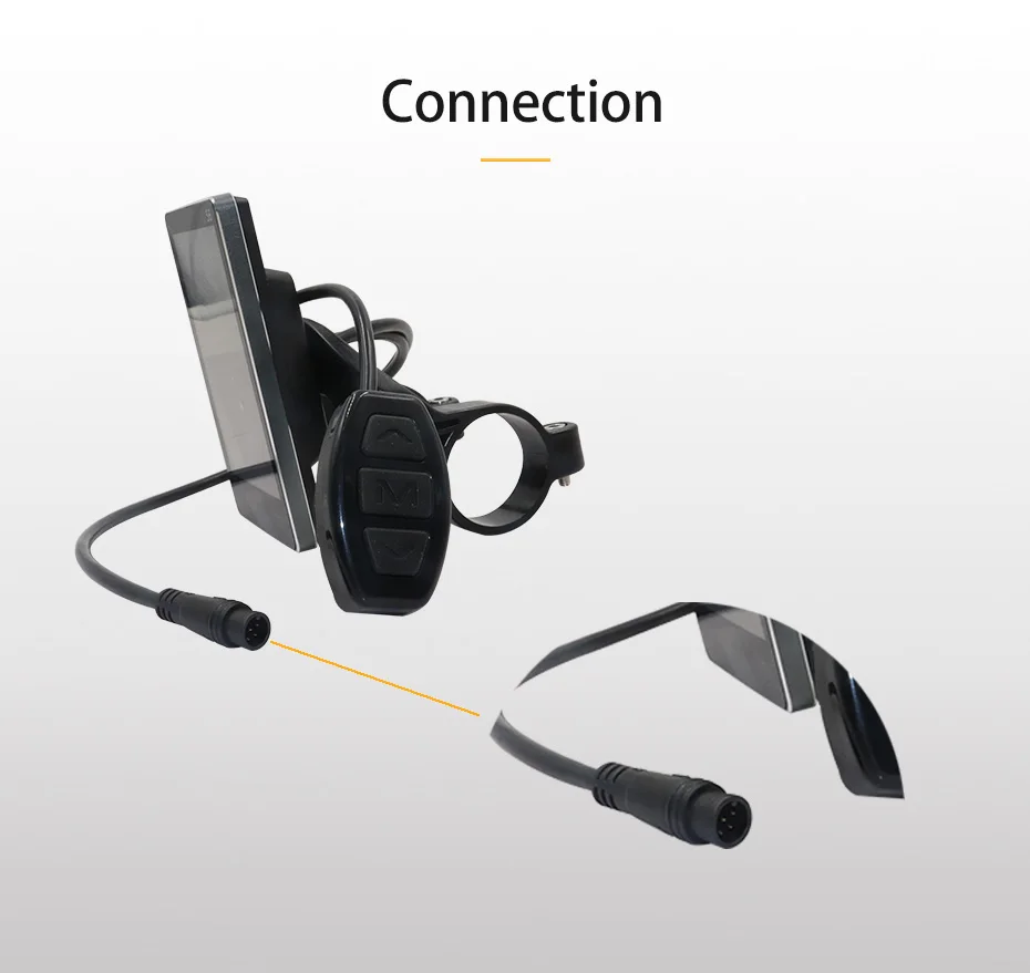 Sale 36V 48V LCD Electric Bike Display In Motion on the Handlebar Waterproof Connector Control Panel Cycling Parts Accessory Battery 2