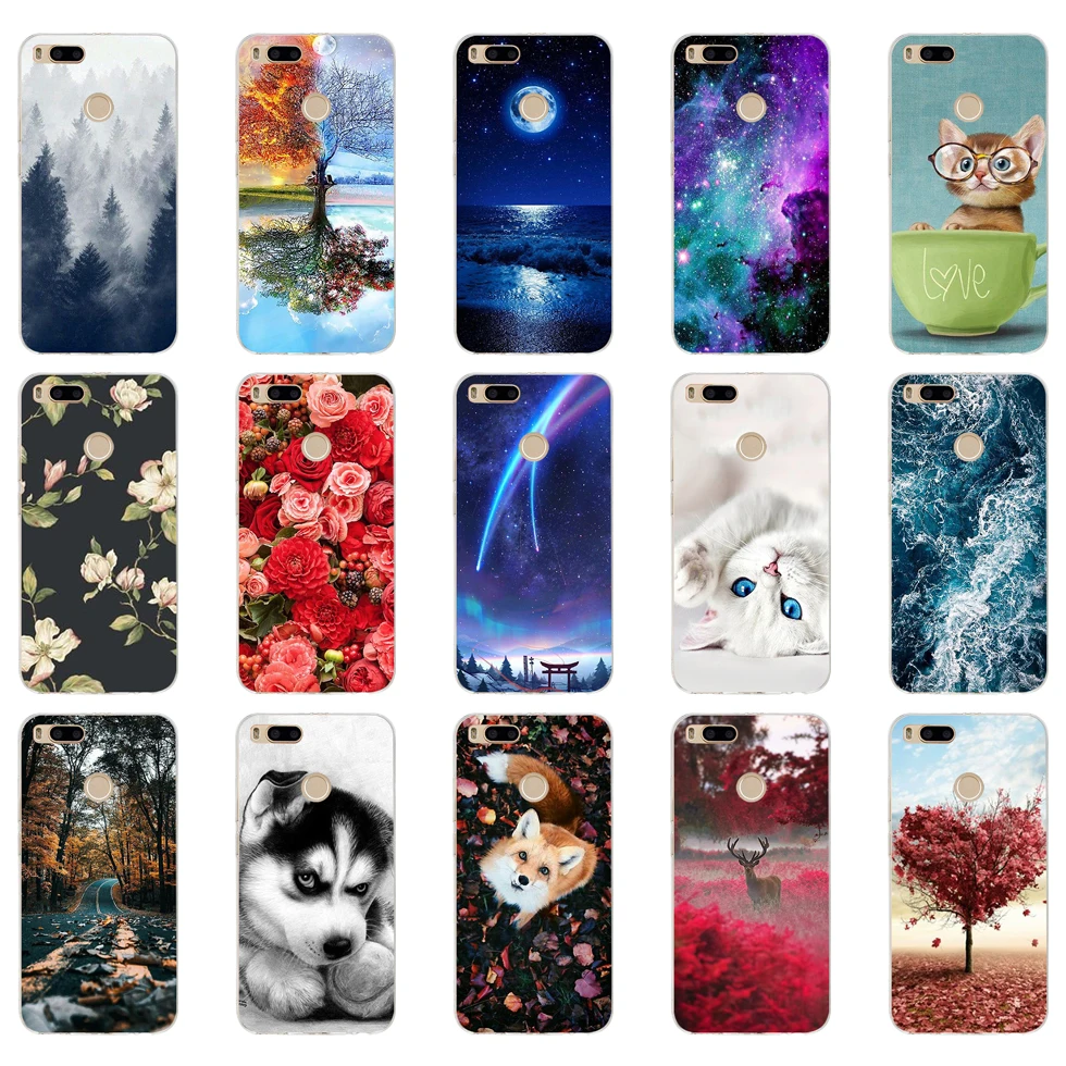 

B silicone Cover For Xiaomi MI A1 Case Full Protection Soft tpu Back Cover Phone Cases For Xiomi MI A1 bumper Coque