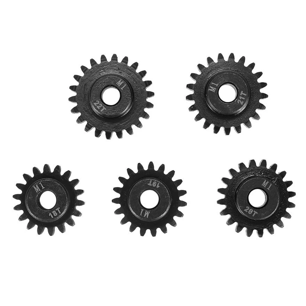 HOT SALE M1 5mm 18T 19T 20T 21T 22T Shaft Steel Pinion Motor Gear Combot Set for 1/8 Off-road Buggy Truck RC Car Brushed Brush