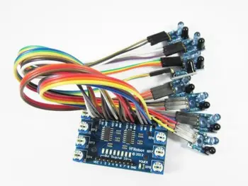 

8 Channel/Way Infrared Detection Tracing Line Sensor Obstacle Avoidance Moudle