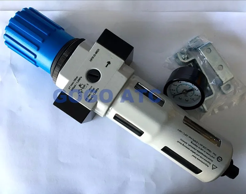 Высококачественный Пневматический воздушный фильтр Регулятор давления 1/4 3/8 1/2 3/4 дюймов BSP MIDI Тип с манометром Авто сливной фильтр LFR