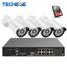 8CH 1080P 48V POE NVR kit 4pcs 2MP 3000TVL PoE IP Camera P2P Cloud CCTV System IR Outdoor Night Vision Video Surveillance Kit