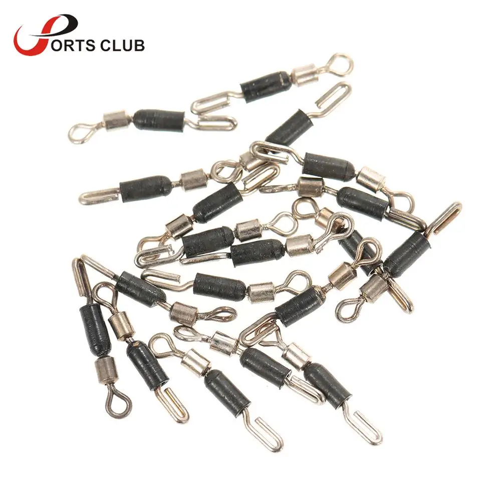 20pcs Rolling Fishing Swivels Line to Hook Connectors High Strength