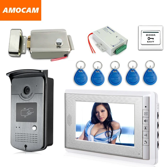 7" Screen Video Doorbell Intercom Door Phone System + ID