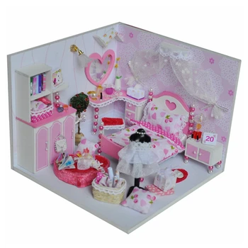 

Miniature Diy Doll House Wooden Miniature Handmade Dollhouses Furniture Kit Handmade Toys For Children Gifts Sweet Heart Dream