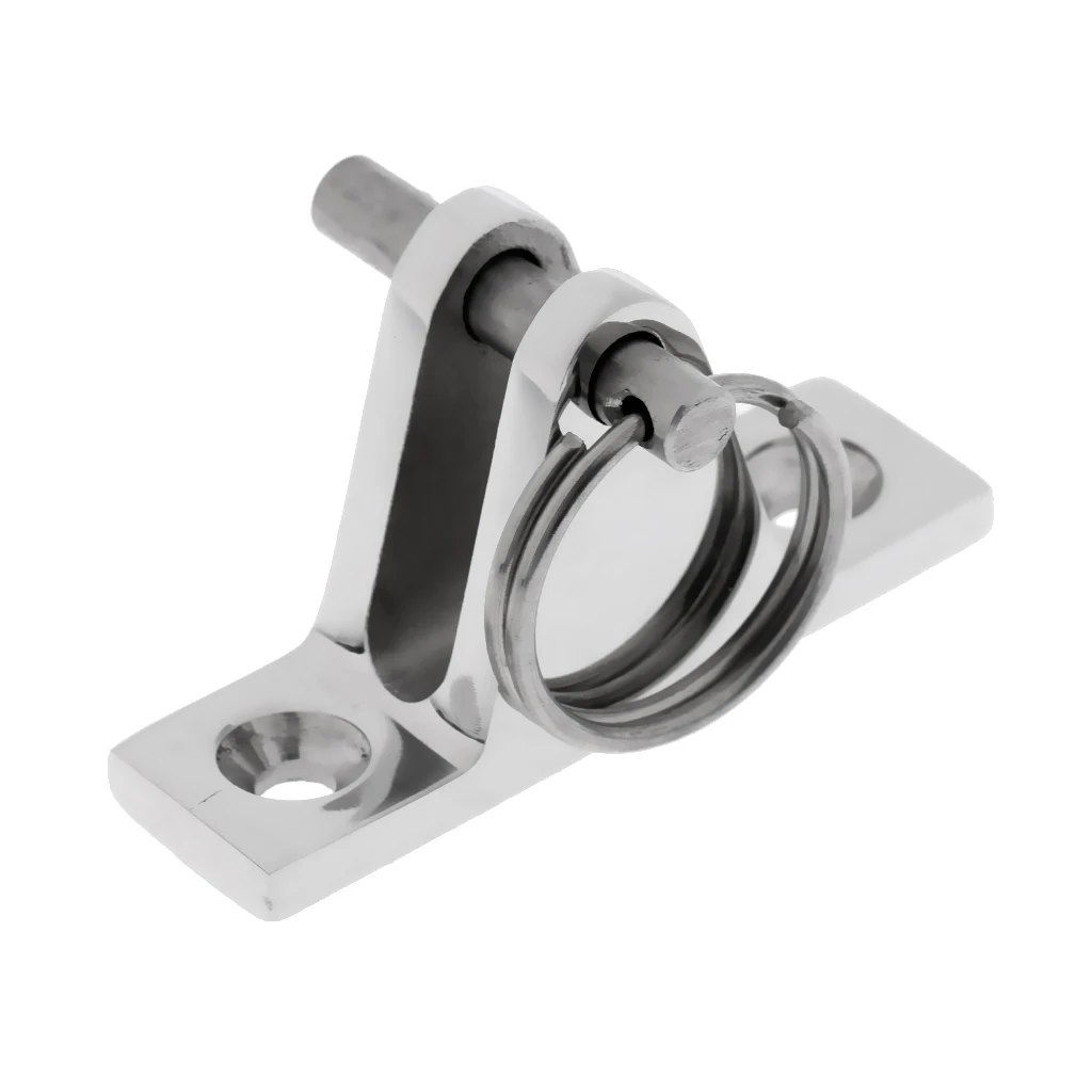1 Pcs 316 Stainless Bimini Boat Top Deck Hinge Fitting & Screws Quick Release Pin