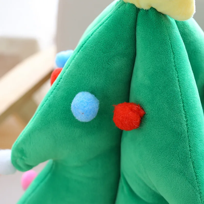Плюшевый мультфильм музыка Рождественская елка украшения креативный плюшевый светильник игрушки Мягкая Плюшевая зеленая имитация прекрасный детский подарок кукла