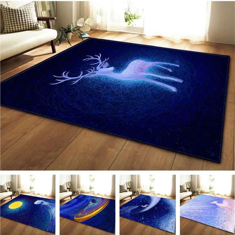 Современный олень лося простая роспись Гостиная ковер спальня ресторанный коврик площадь ковер для гостиной 3d ковры детская комната