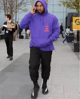 

2018 Kanye West Pablo Mens Winter Fleece Sweatshirts Hip Hop Tracksuit I Feel Like Paul Hoodies Men Women