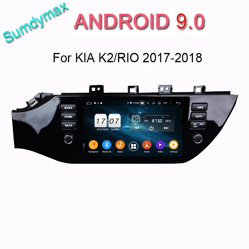 " Два din Автомобильный dvd-плеер для Kia k2 RIO с android 9,0 автомобильный мультимедийный плеер Восьмиядерный 4 Гб ram 64 Гб rom wifi USB