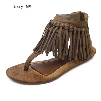 

Summer Style Women Flat Gladiator Sandals Woman Shoes Flip Flops Slippers Ladies Sandals Plus Size 35 - 40