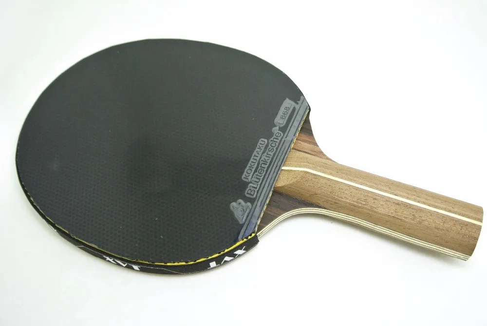 Оригинальная ракетка XVT Ebony 7 Carbon + KOKUTAKU 868 резиновая для настольного