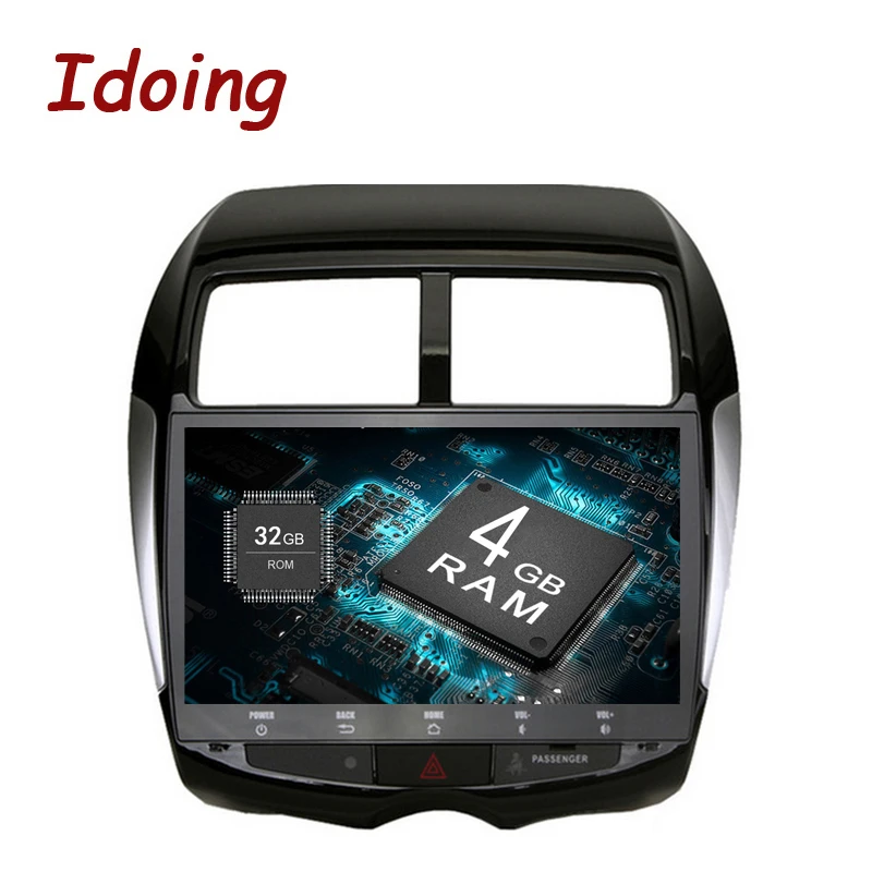 Idoing 1Din10. 2 &quot4 Гб + 32 ГБ для Mitsubishi ASX Android 8 0/7 1 руль ядерный Автомобильный gps плеер