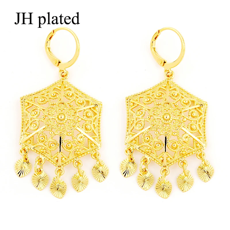 

JHplated Ethiopia Fashion jewelry Africa Earrings for women Love heart head wedding Party Gifts jewelry Middle East fashion