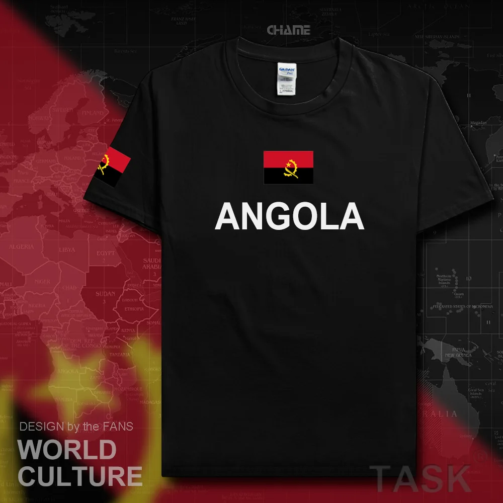 Repubblica Di Angola Angolan Mens T Shirt Moda 2017 Maglie Nazione Della Squadra Di 100% T-Shirt In Cotone Palestre Abbigliamento Tees Bandiera Del Pa