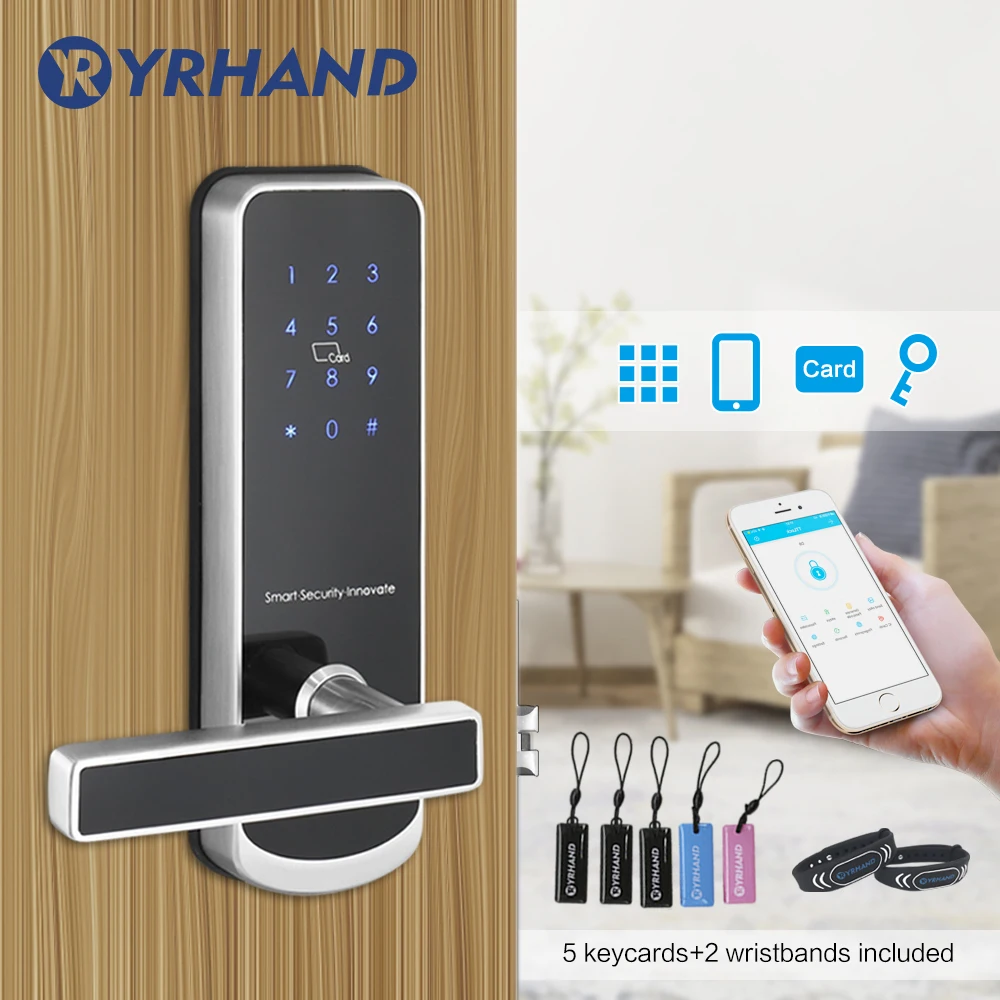 Electric Lock for Door WIFI APP Smart Touch Screen Lock,Digital Code