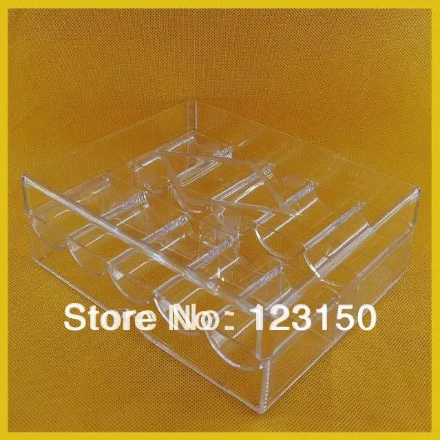 TA 040 Acrylic Poker Casino Chip Tray + Lid Holds 200 Chips Storage