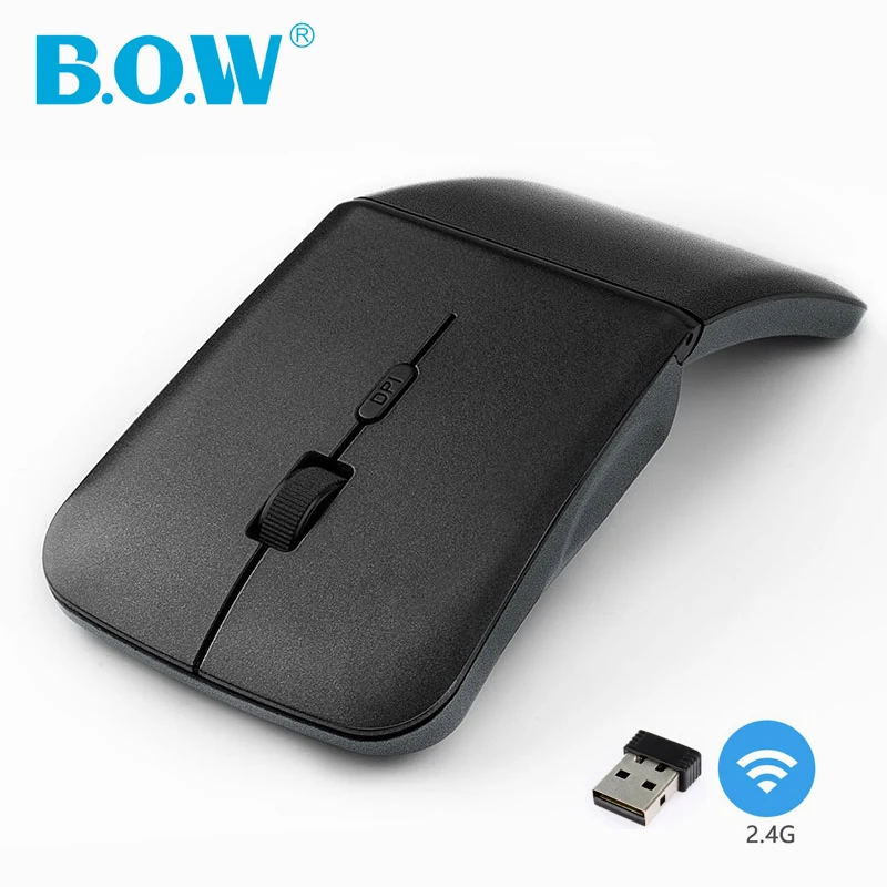 

B.O.W 2.4Ghz Foldable Mini Mouse, Portable Rechargeable Silent Mice USB Optical Mouse for Computer Apple Laptop Desktop PC
