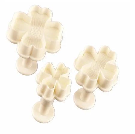 4 Petals Beautiful Flower mold Cake Decoration Sugarcraft Plunger Cutter set of 3 | Дом и сад