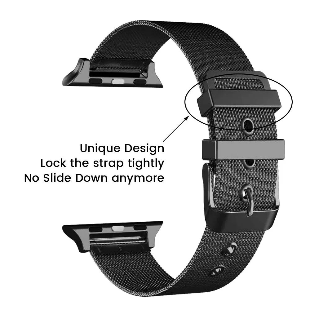 Браслет Миланская Петля из нержавеющей стали браслет для Apple Watch серии 4 44 мм Iwatch
