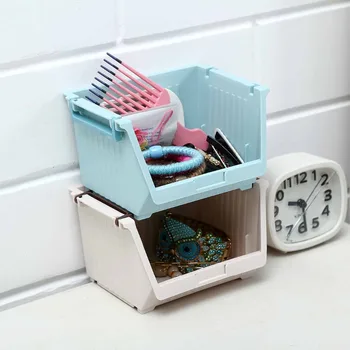 

Plastic Makeup Organizer Bathroom Storage Box Cosmetic Organiser Office Desktop Make Up Jewelry Storage Box Sundries Container