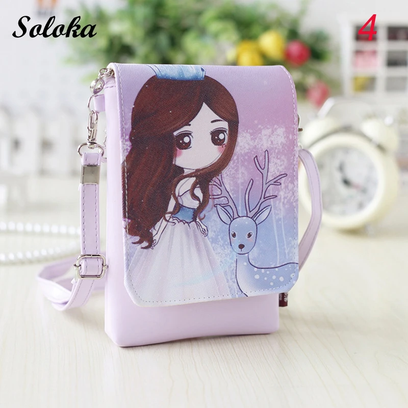 

2019 Hot Cartoon Printed Flap Fashion Women Mini Shoulder Bags Female Purse Handbags Girls Mini Phone Bag Crossbody Bag