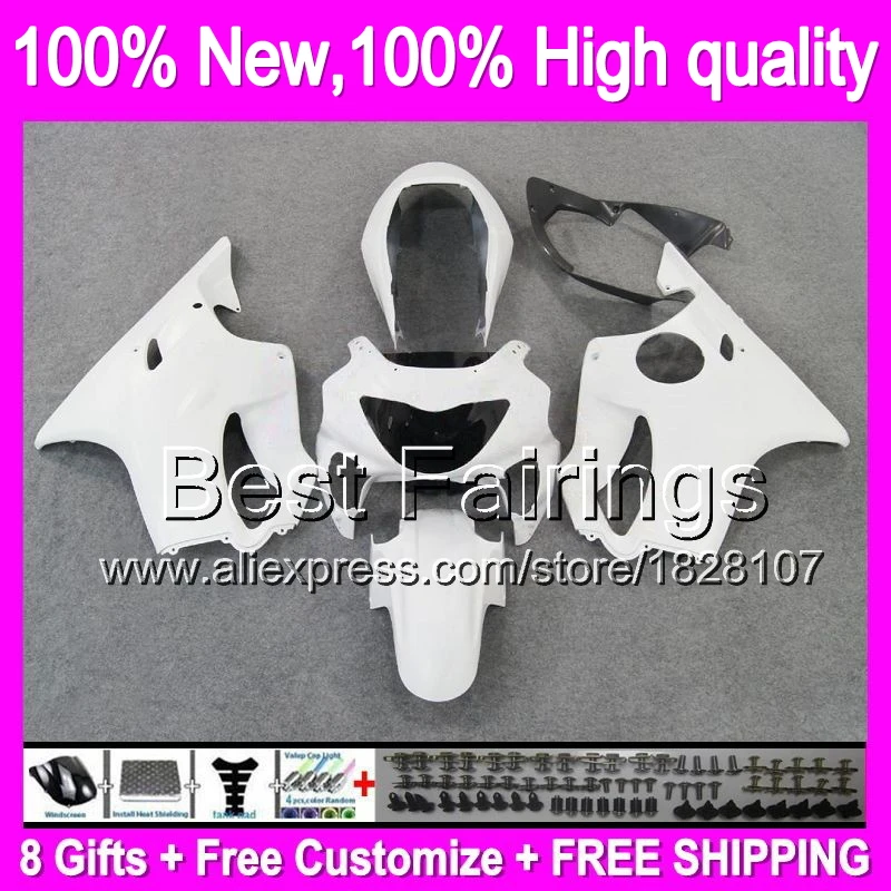 

Fairing For HONDA CBR600F4 99-00 ALL White +decals 21B7 CBR 600F4 CBR600 F4 CBR 600 F4 99 00 1999 2000 Glossy white +decal