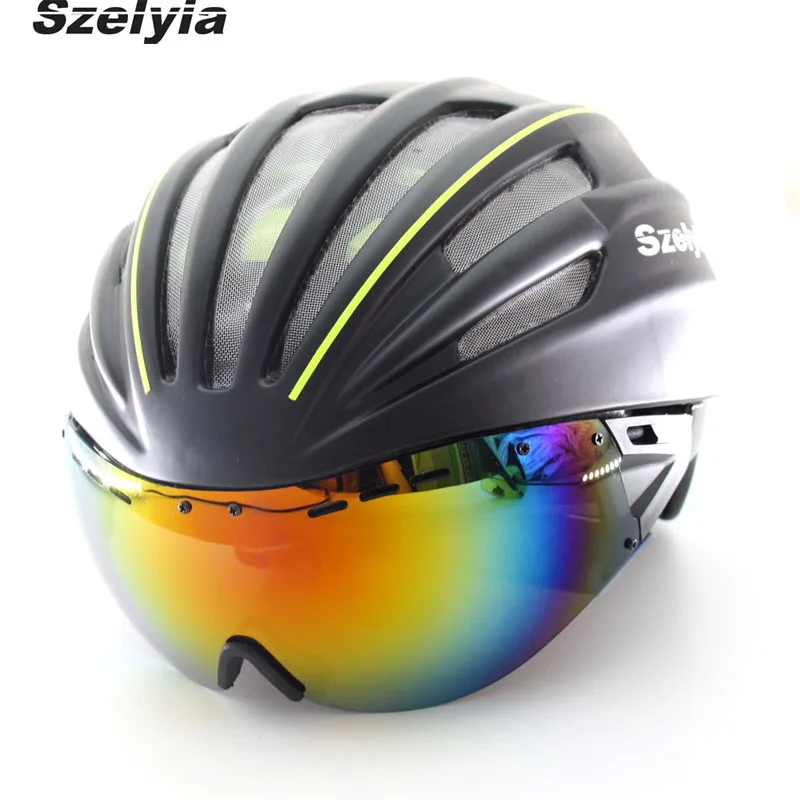Buy Szelyia cycling helmet sunglasses visor casco