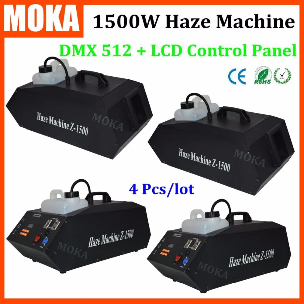 

4 Pcs/lot HI-Quality 1500w Upward Fog Machine haze machine dmx Wireless Remote Control Fog Generator Stage DJ Disco Equipment