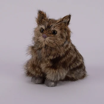 

Simulation yellow cat polyethylene&furs cat model funny gift about 11.5cmx7cmx11.5cm