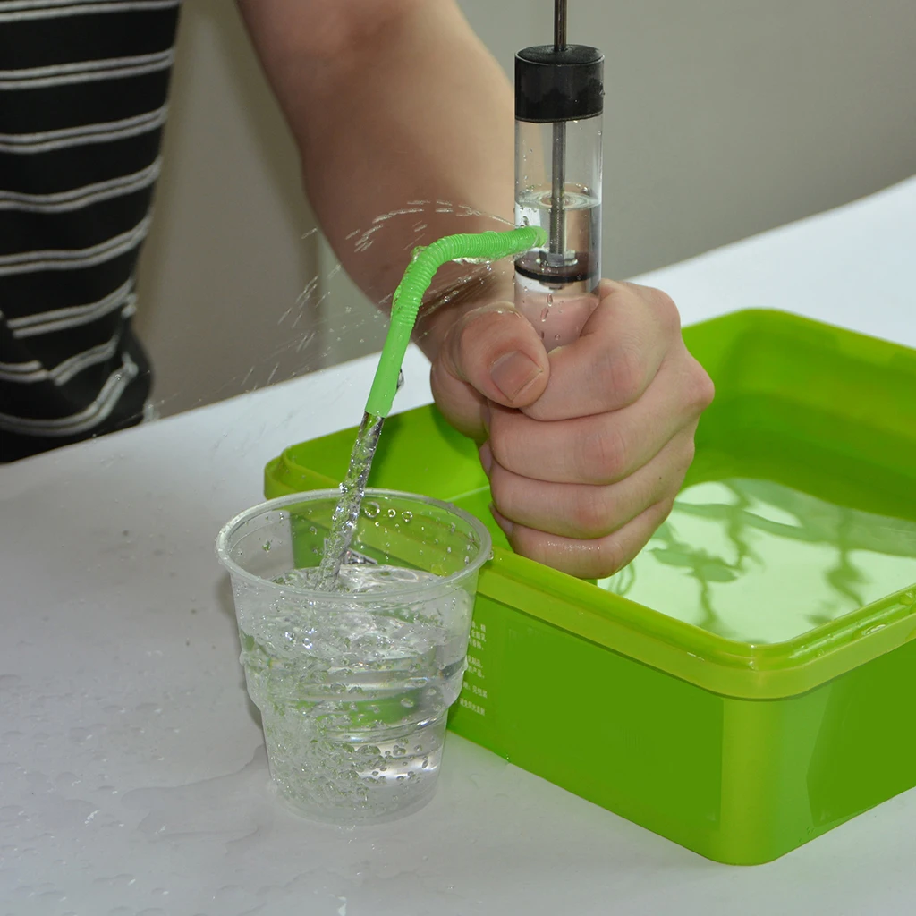 Physical Air Pressure Principle Experiment - DIY Pumping Water Model Physics Educational Gadget Toy Teaching Aids