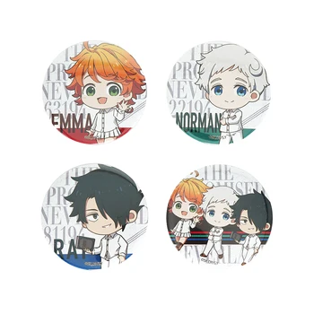

The Promised Neverland Anime Yakusoku no Nebārando Tekutoko Emma Norman Ray Cute Metal Badge