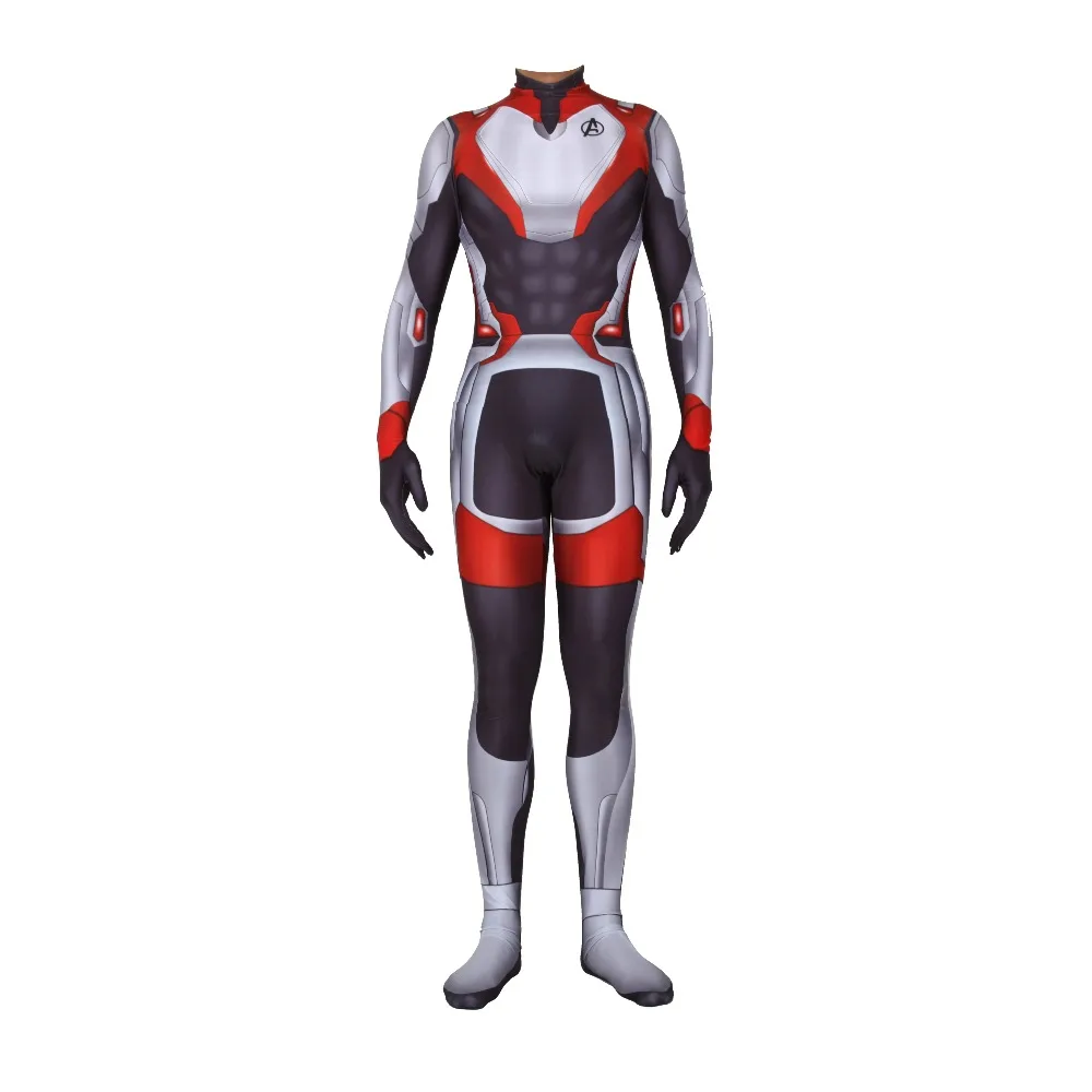 New 3D Movie Avengers Endgame Quantum Realm Cosplay Costume Captain America Superhero Captain Marvel Zentai Jumpsuits Bodysuit