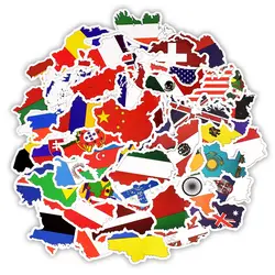 50 шт. DIY национальные флаги Стикеры s игрушки для детей стран карта путешествия Стикеры к Скрапбукинг чемодан ноутбук автомобиль мотоцикл