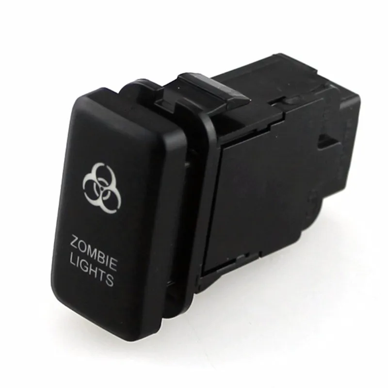 Car Styling Push Switch 12V Blue LED Dual lamp SPOT LIGHTS Switches For