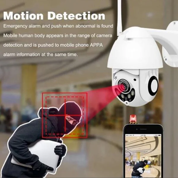 Беспроводная Wifi ip камера 1080P PTZ наружная скоростная купольная безопасности