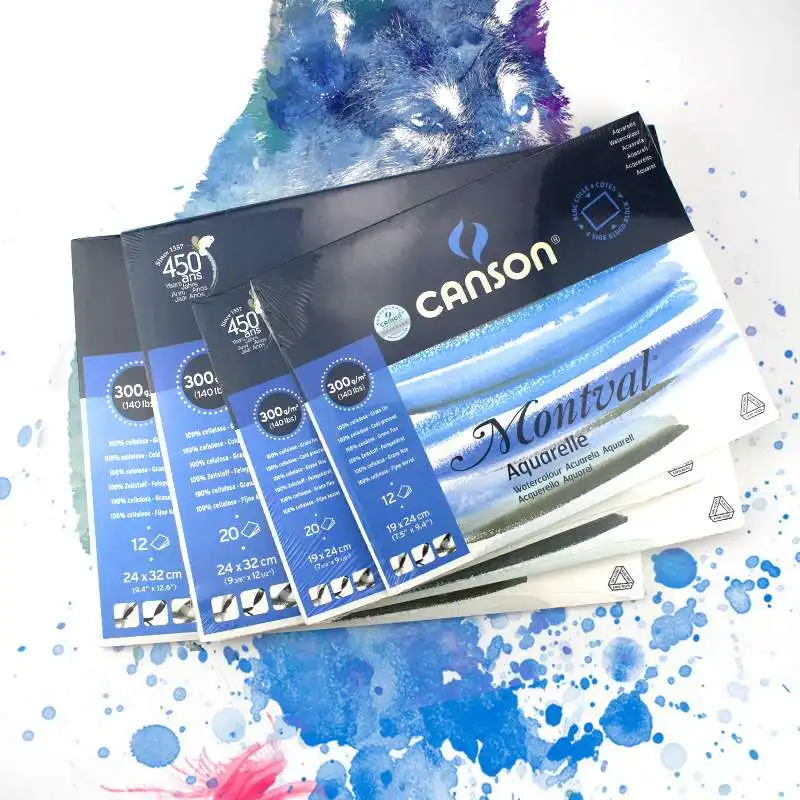 Canson 300g/m2 Aquarelle Краски ing акварель Бумага 8 K/16 K/32 K 20 листов ручной Краски ed Краски акварелью книга Pad товары для рукоделия