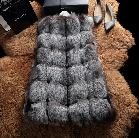 2018 Fox De Nouveau Gratuite Sans Silver Renard Manches Réel Chaud Livraison Fourrure Femmes Gilet Mode Naturel FwUSqxaCna