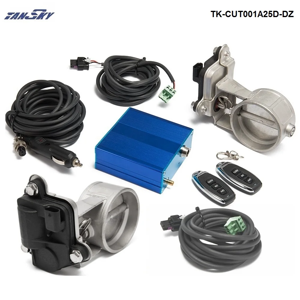 2.5" Dual Exhaust Valve With Elecric Control Box For Exhaust Catback Downpipe TK-CUT001A25D-DZ