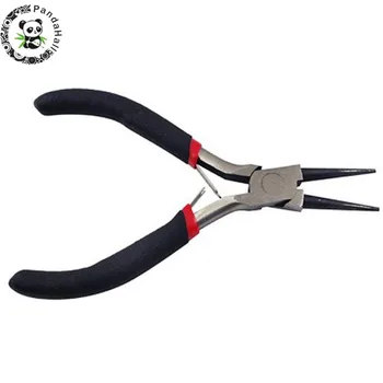 

Jewelry Pliers Tools Equipment Black Round Nose Pliers Polishing Carbon-Hardened Steel For Jewelry Making Handmade 12.5cm long