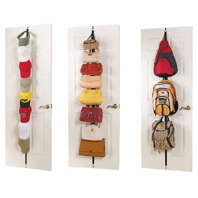 2 pcs/lot Over Door Straps Hanger Hooks Adjustable Hat Bag Organizer