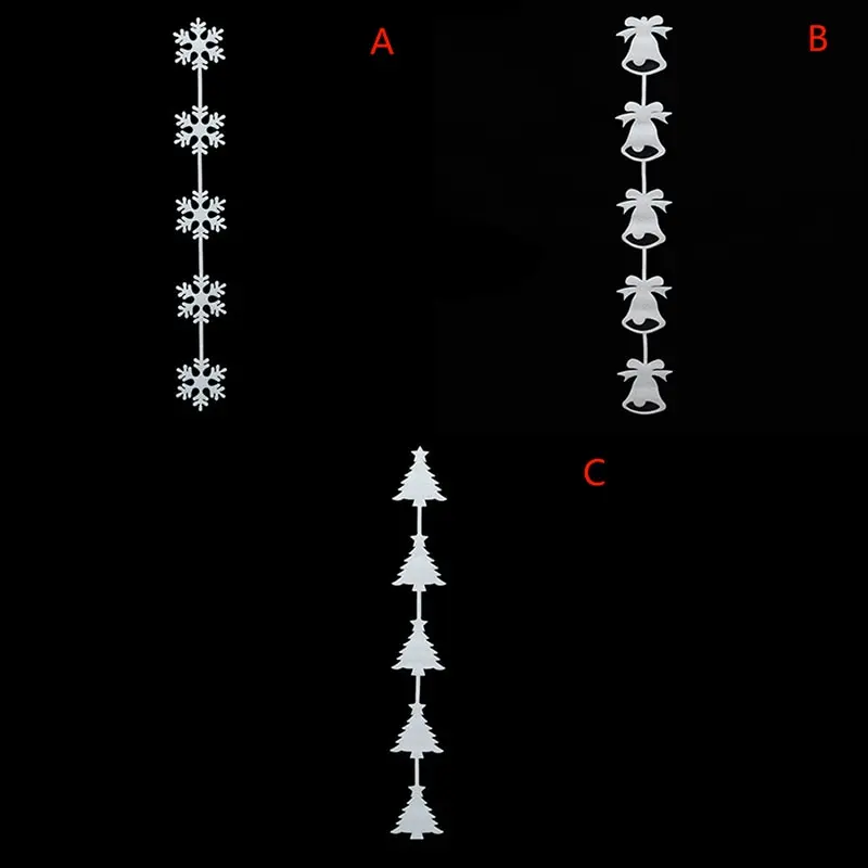 3Pcs white Snowflakes Artificial snow Frozen wall Hanging Paper string decor For Party/ Wedding /Christmas Decoration