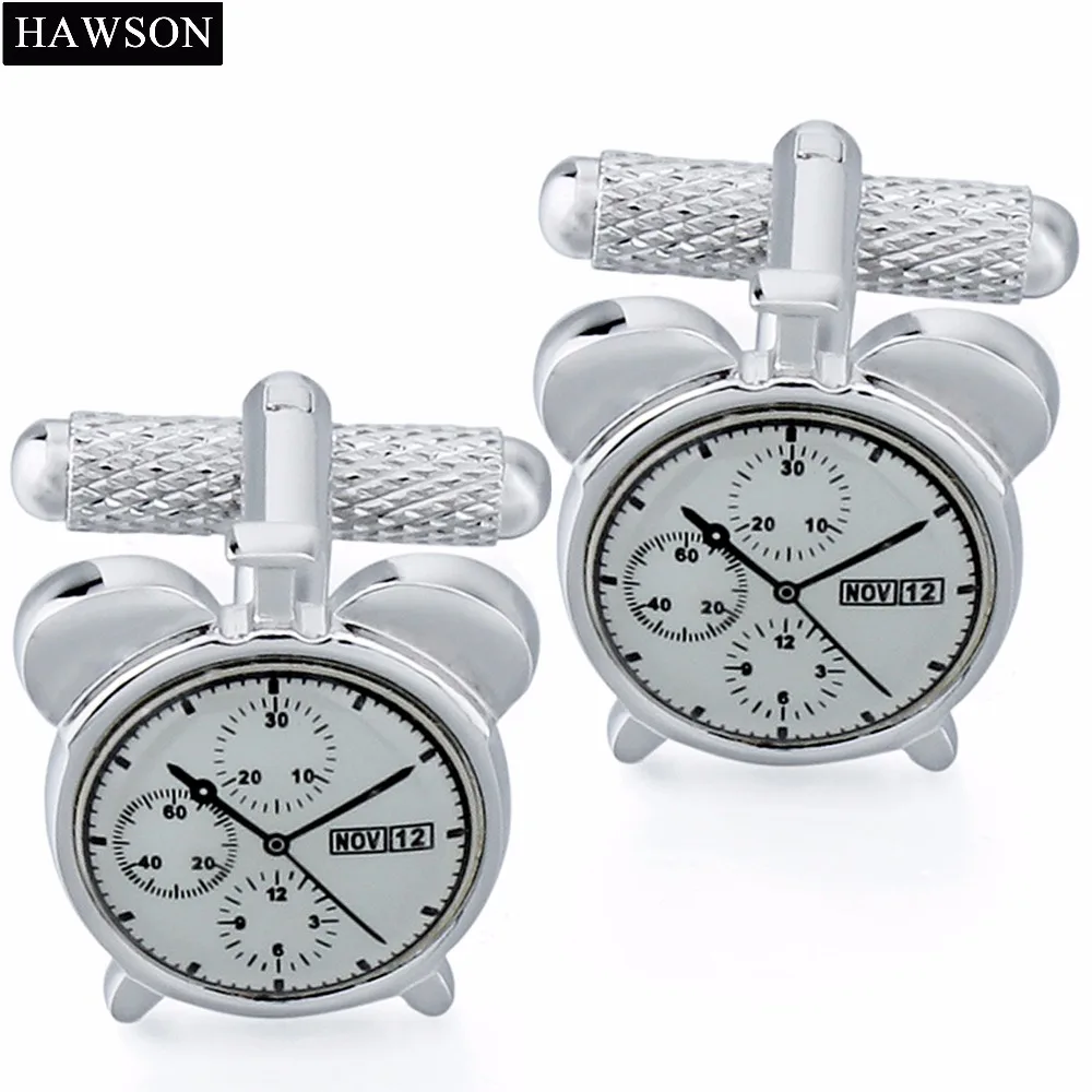 

High Quality Popular Alarm Clock Model Design Casual Type Men's Cuff Link Hot Sale