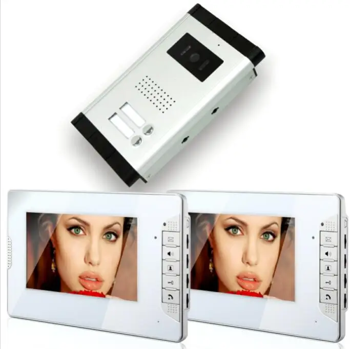 Yobang безопасности 2 единицы кнопки " экран Видео дверной телефон домофон видео дверной вход система ИК наружная камера для личного дома - Цвет: V70E5201V2