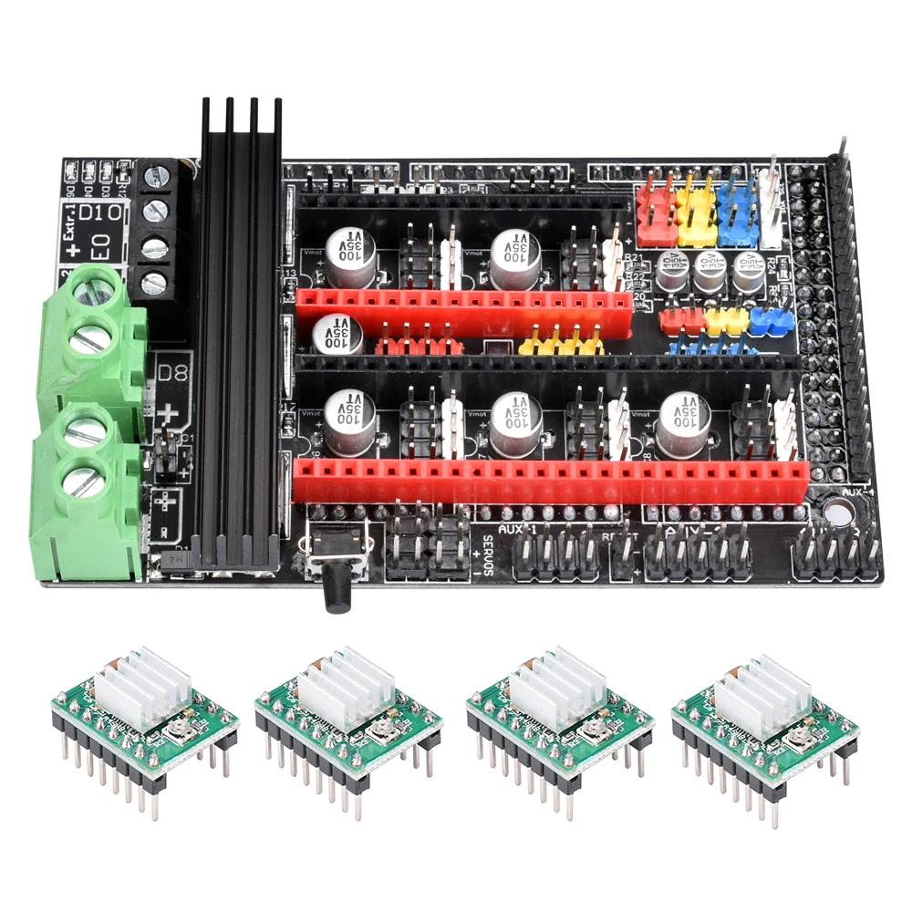 Ramps 1,6 Plus обновленная база Ramps 1,6 1,5 1,4 материнская плата управления до A4988/DRV8825/TMC2208/TMC2130 драйвер части 3d принтера